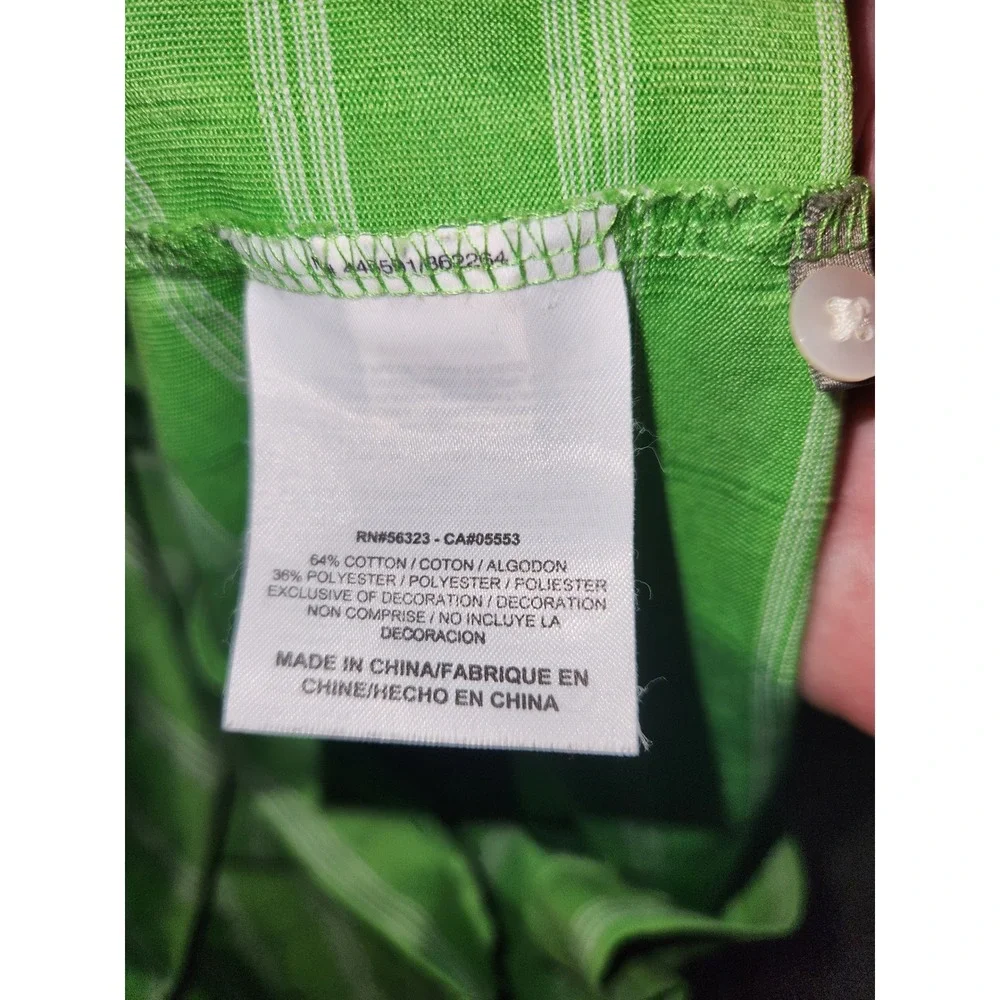 Nike Tiger Woods Collection Pelican Hill Green Striped Golf Polo Shirt Mens XL